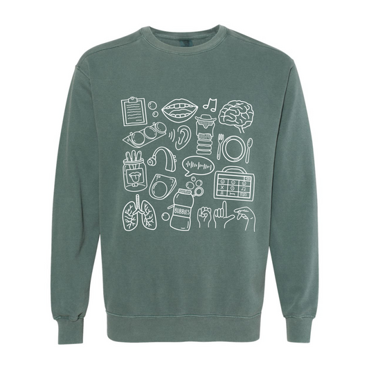 Speech Language Pathology Doodles Crewneck