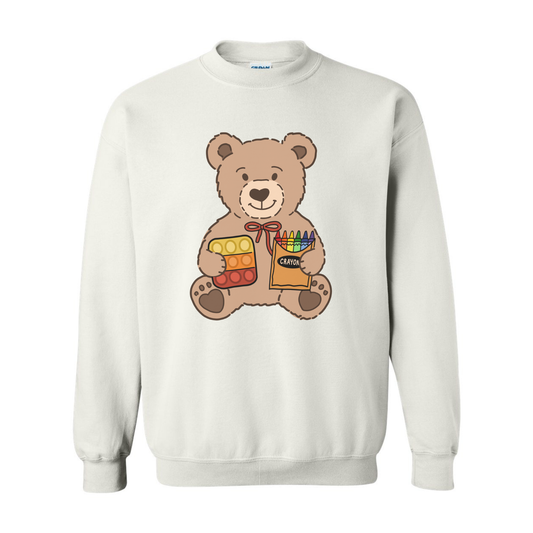 Special Education Teddy Bear Crewneck