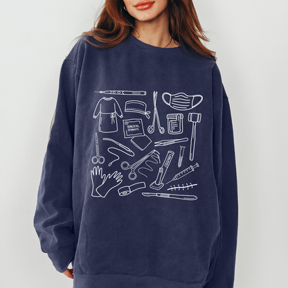 Surgical Tech Doodles Crewneck