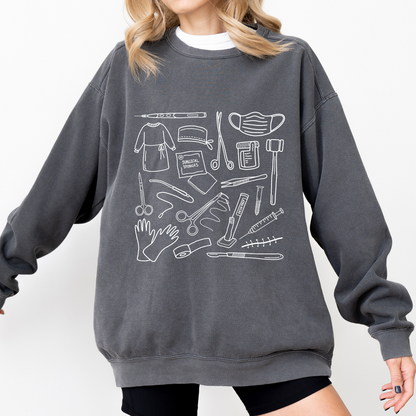 Surgical Tech Doodles Crewneck