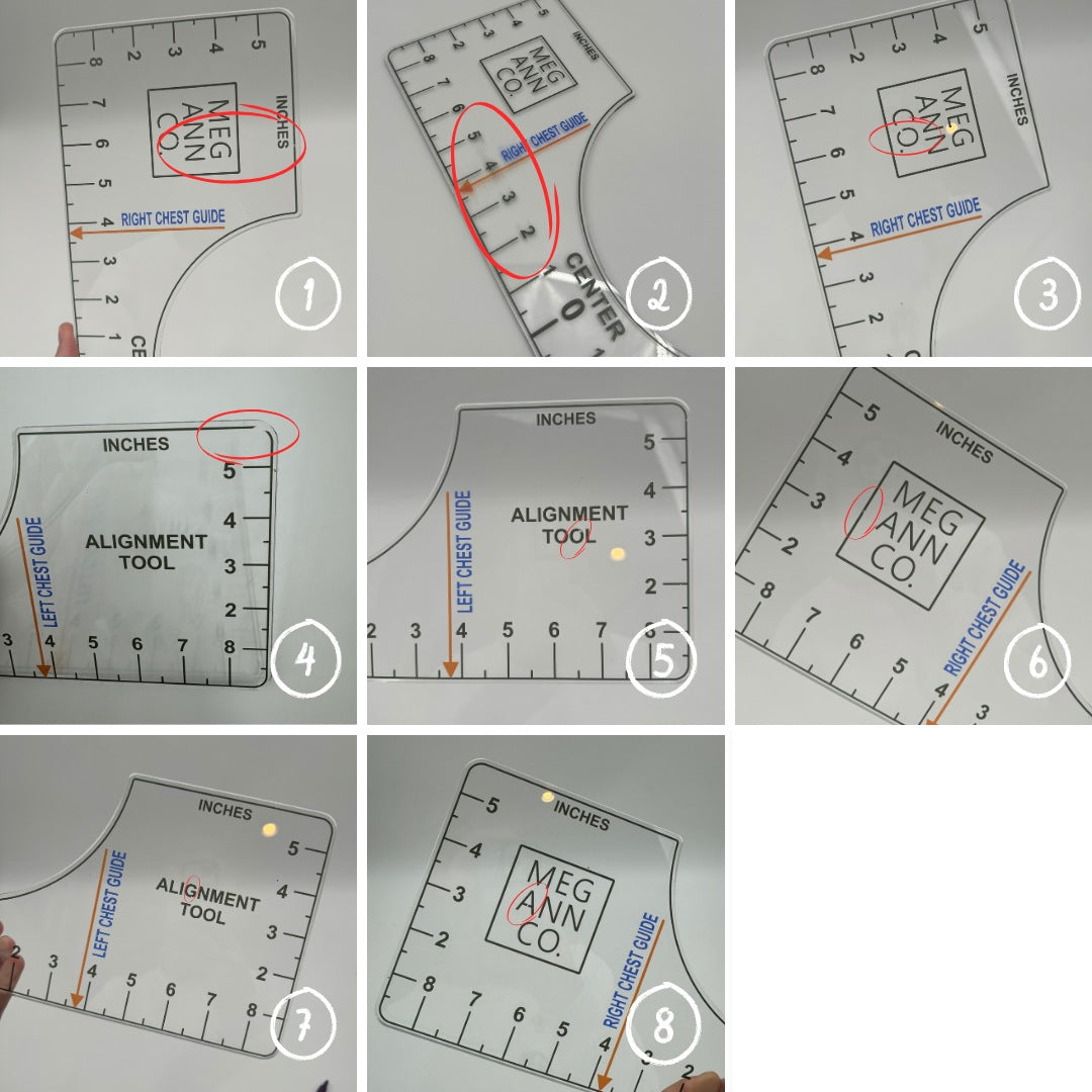 T-Shirt Alignment Ruler Tool (Multiple Available)