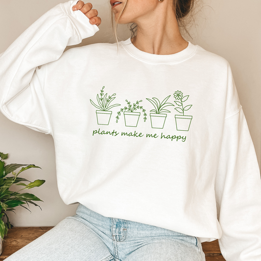 Plants Make me Happy Screen Print Transfer