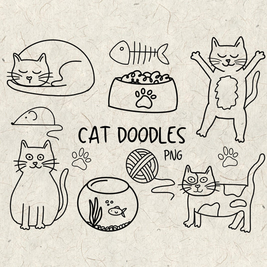 Cat Doodles PNG