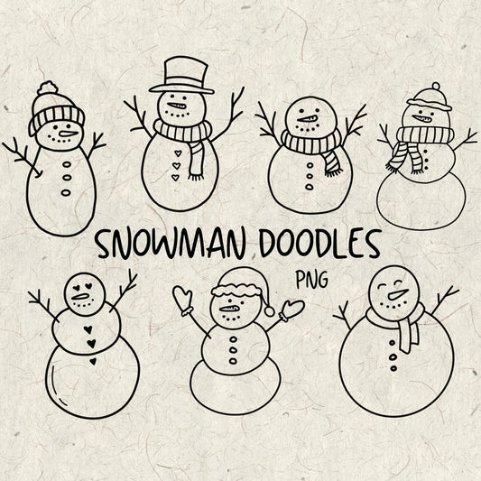 Snowman Doodles PNG