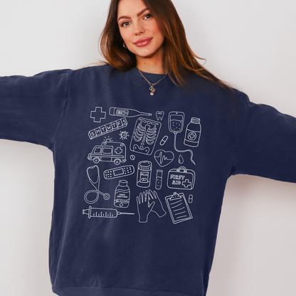 Medical Doodles Crewneck