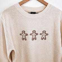 Load image into Gallery viewer, Embroidered Gingerbread Corduroy Crewneck
