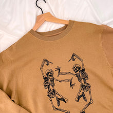 Load image into Gallery viewer, Light Brown Dancing Skeleton Crewneck
